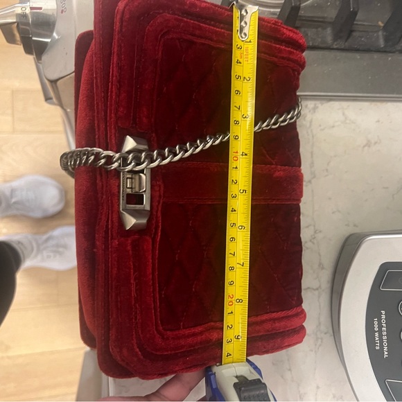 Rebecca Minkoff quilted red velvet cross body bag - Picture 9 of 9